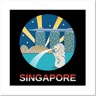 Singapore's Lion Statue Posters and Art